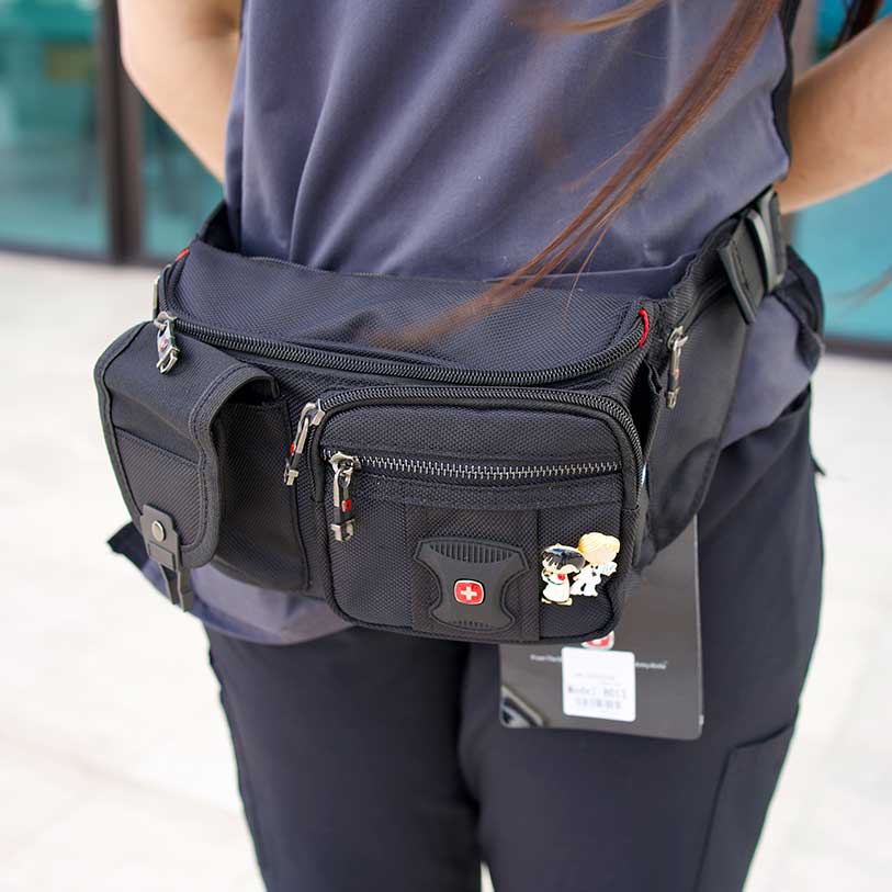 Bolsa de cintura multiples bolsillos y gran capacidad: bolsillos