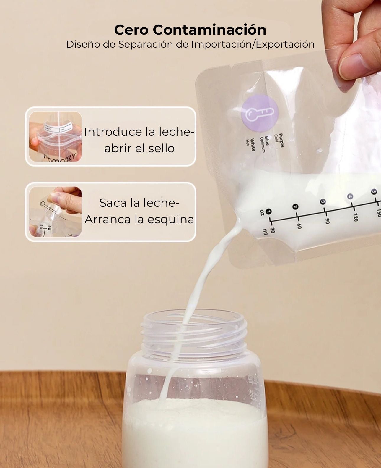 
                  
                    Momcozy  Bolsas de Almacenamiento de Leche Materna con Detección de Temperatura:
                  
                