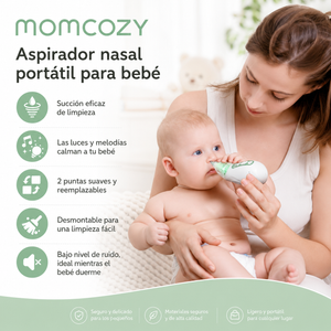 Momcozy Aspirador Nasal Eléctrico para Bebé con Luz y Música