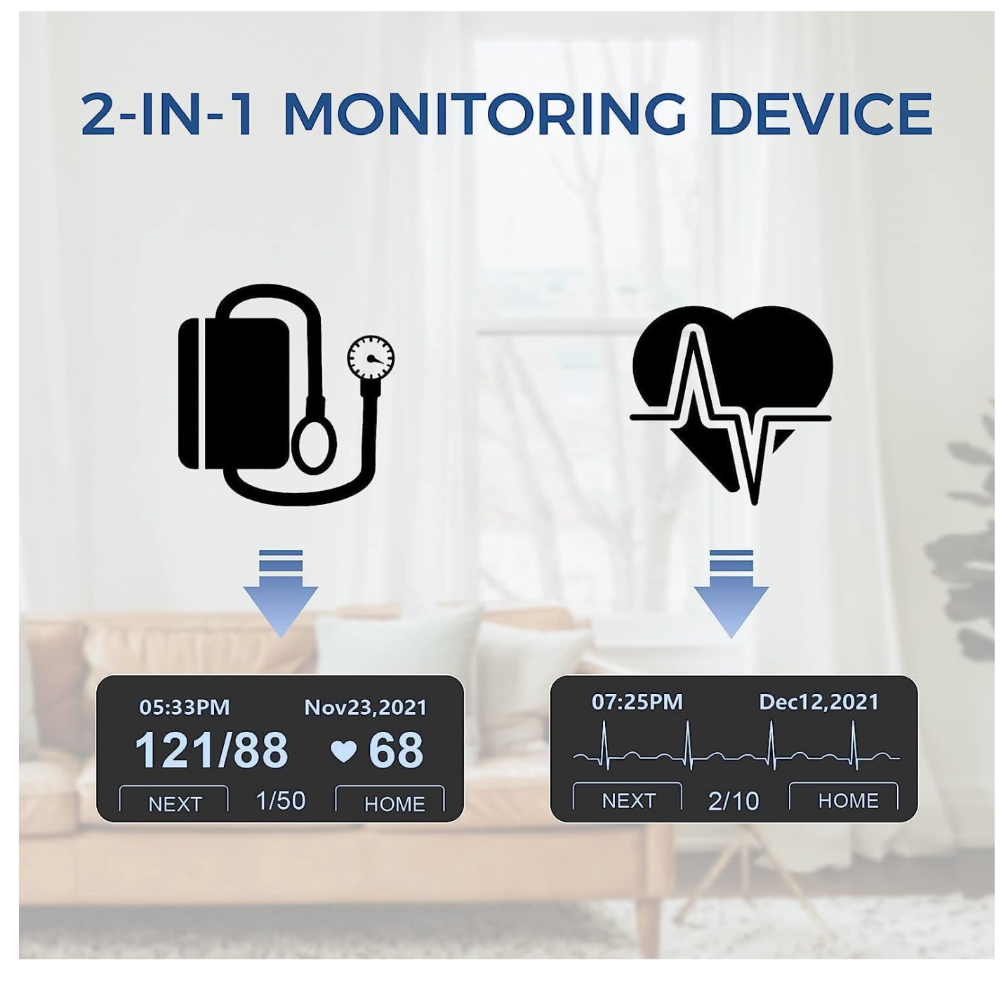 
                  
                    Checkme BP2 Monitor de presión arterial Bluetooth para uso doméstico, máquina automática de brazo superior inalámbrico BP
                  
                