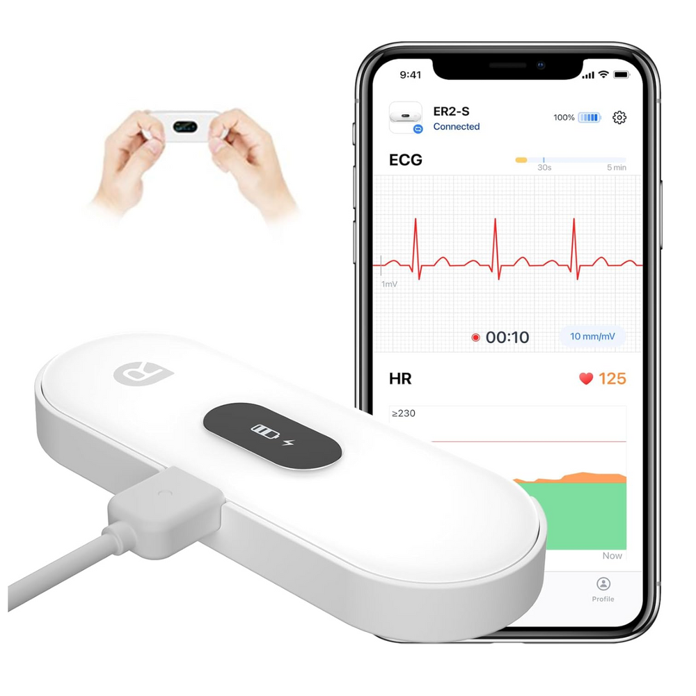 
                  
                    CheckMe Monitor ECG Portátil Bluetooth con Pantalla OLED y App para iOS y Android
                  
                