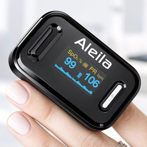 Aleila Pulse Oximeter - Precision and Elegance in Black and White Colors