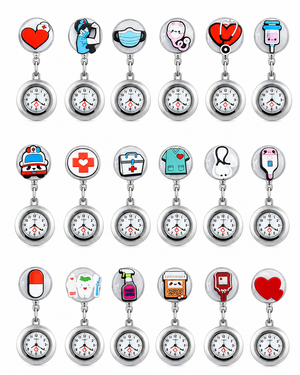 Nursing Clock with Retractable Second Hand and Figures
