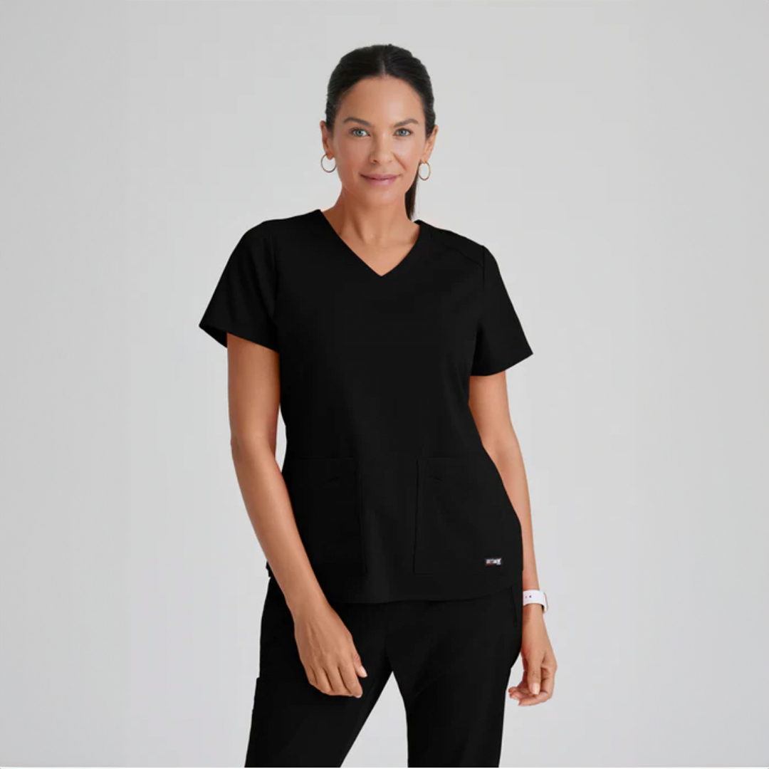 
                  
                    CAMISA DE MUJER ESTILO EMMA CUELLO V CURVO GREYS ANATOMY
                  
                