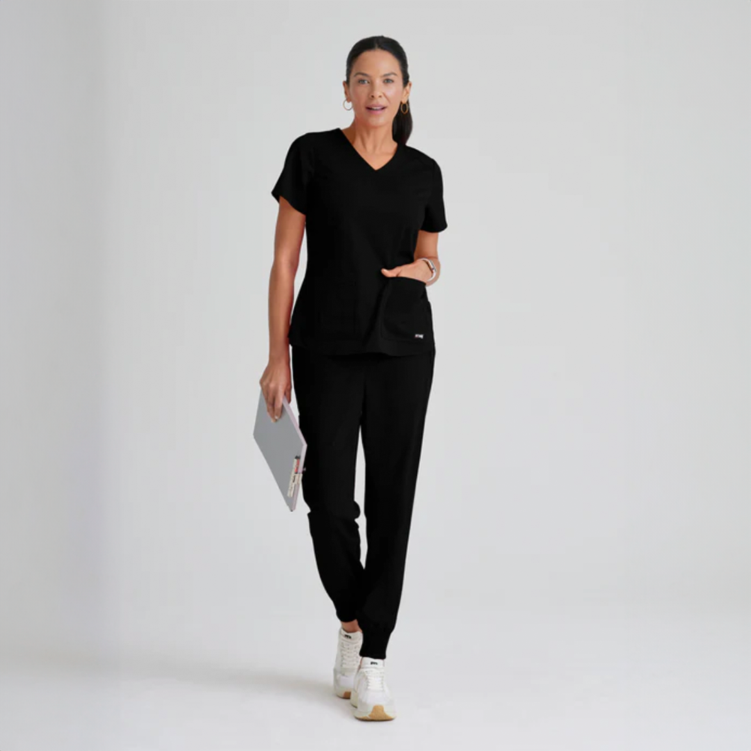 
                  
                    CAMISA DE MUJER ESTILO EMMA CUELLO V CURVO GREYS ANATOMY
                  
                