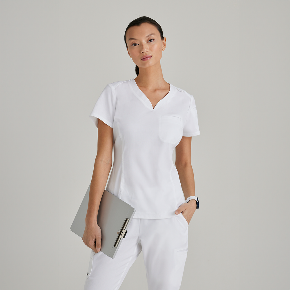 CAMISA DE MUJER ESTILO CAPRI CUELLO V GREYS ANATOMY