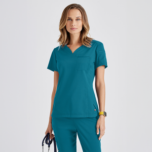CAMISA DE MUJER ESTILO CAPRI CUELLO V GREYS ANATOMY