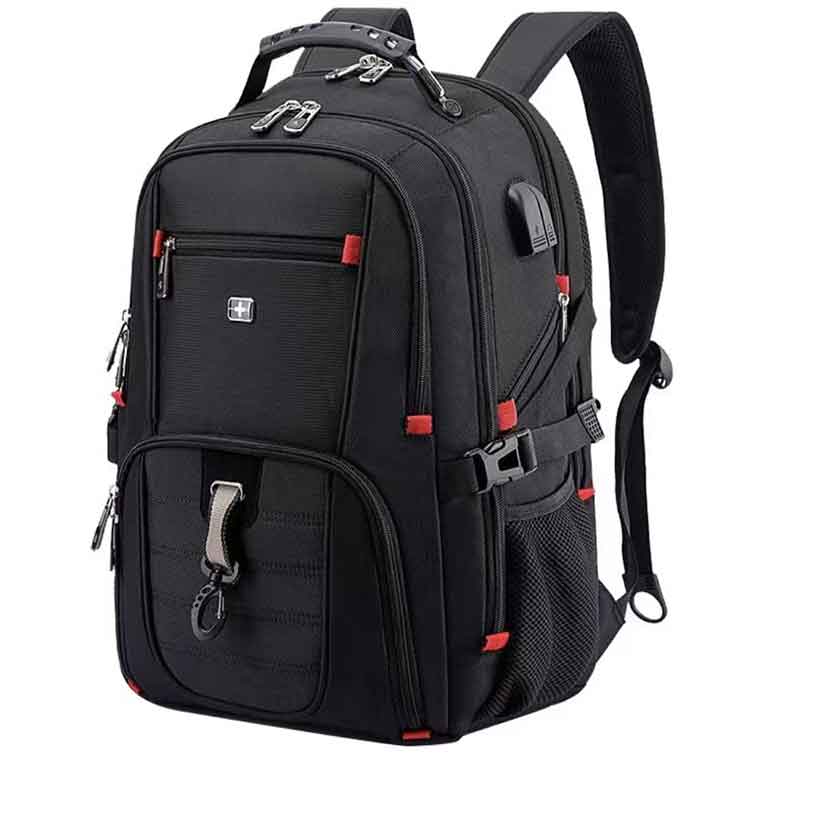 Bolsa Mochila extra grande para laptop de viaje de 52 L con puerto de carga USB para portátiles de 17 pulgadas para hombres y mujeres