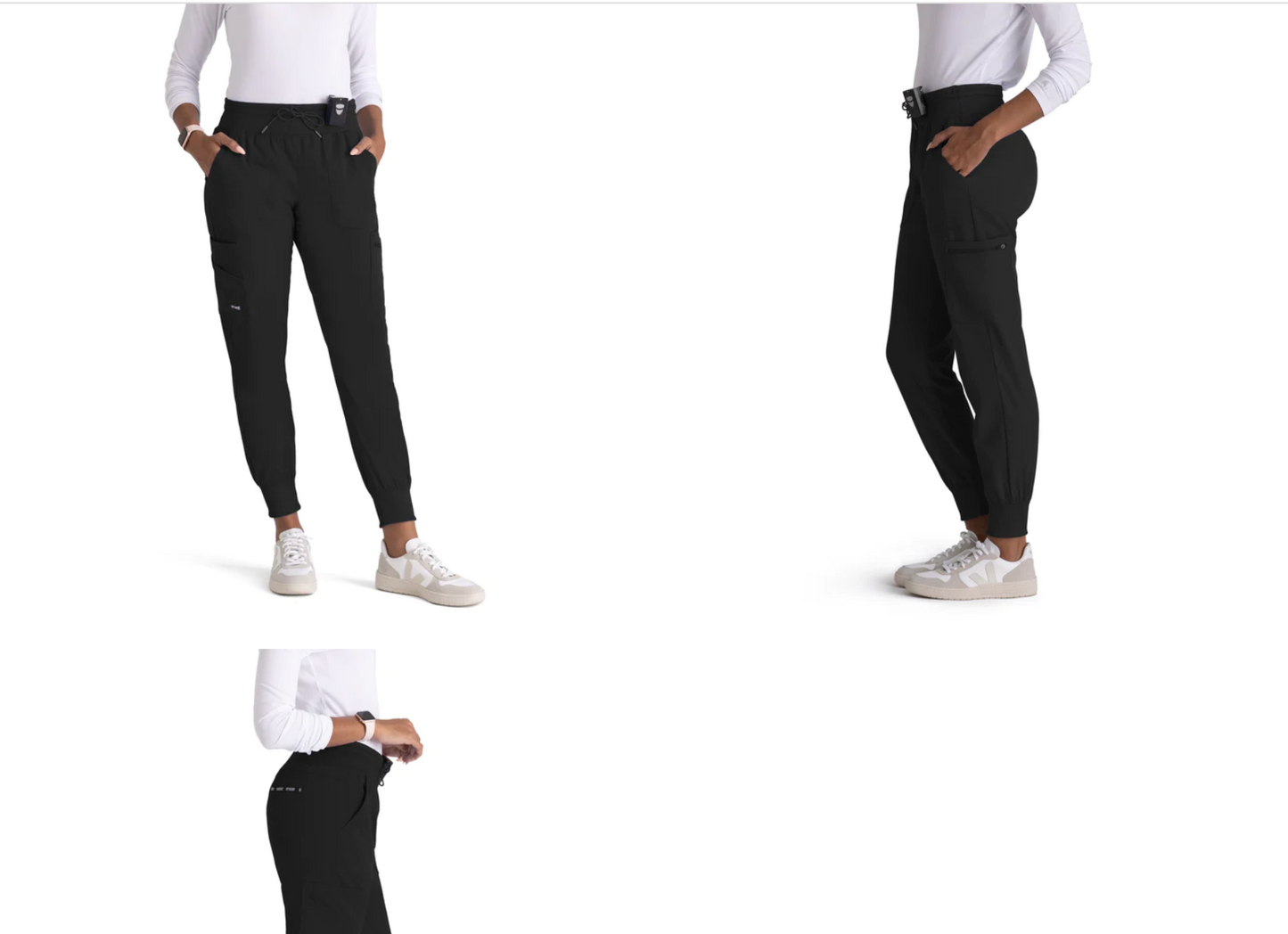 Pantalón de jogger de Grey's Anatomy, modelo GRSP527, con 7 bolsillos, diseñado para ofrecer comodidad y funcionalidad a los profesionales de la salud.