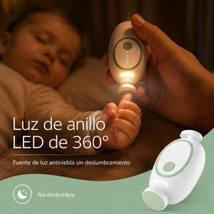 Momcozy Lima Eléctrica de Uñas para Bebé con Luz Nocturna