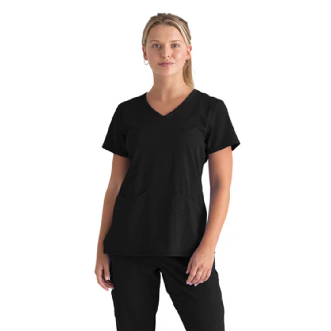 
                  
                    CAMISA DE MUJER ESTILO SERENA CUELLO V CURVO GREYS ANATOMY
                  
                