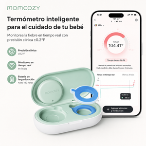 Momcozy T31 - Termómetro Digital Portátil para Bebé con Monitoreo por App