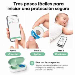 Momcozy T31 - Termómetro Digital Portátil para Bebé con Monitoreo por App