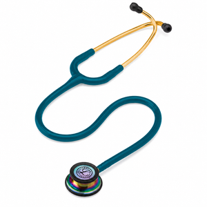 Color: Azul Caribe Tornasol - vista lateral Estetoscopio Littmann Classic III en Medimed Honduras