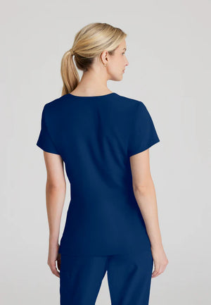 Color: Azul Marino - detalle Camisa Mujer Cuello V Skechers en Medimed Honduras