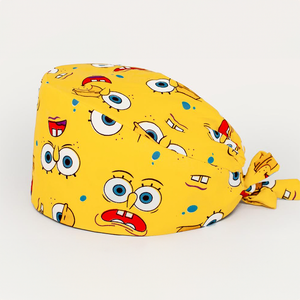 Gorro de quirofano ajustable con banda para el sudor, adecuado para hombres y mujeres