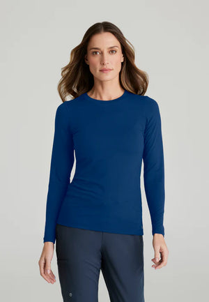 Color: Azul Marino - vista frontal Camisa Interior Manga Larga Mujer en Medimed Honduras