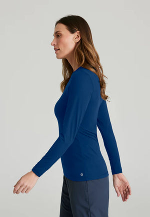 Color: Azul Marino - vista posterior Camisa Interior Manga Larga Mujer en Medimed Honduras