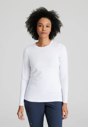 Color: Blanco - vista frontal Camisa Interior Manga Larga Mujer en Medimed Honduras