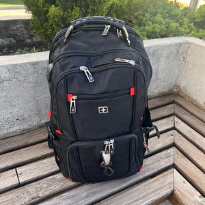 "Bolsa Mochila Extra Grande para Laptop de Viaje de 52 L con Puerto de Carga USB para Portátiles de 17 Pulgadas, ideal para hombres y mujeres que necesitan llevar consigo una laptop y otros artículos de viaje. ¡Obtén una mochila espaciosa y funcional con capacidad para laptops de gran tamaño y puerto de carga USB integrado!