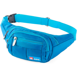 Multicolor Waist Bag in Waterproof Fabric, multiple pockets, bag.