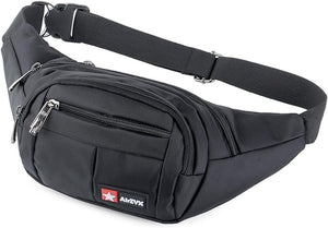 Multicolor Waist Bag in Waterproof Fabric, multiple pockets, bag.