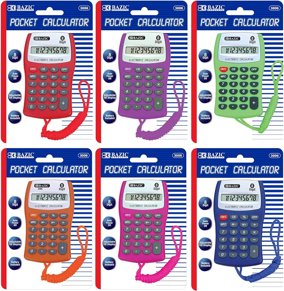 Multicolor Pocket Calculator