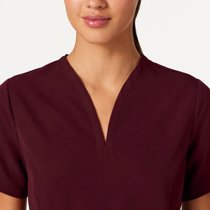 Color: Vino - detalle Camisa Jaanuu Calix Fit and Flare en Medimed Honduras