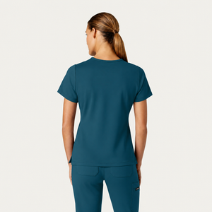 Color: Azul Caribe - vista detalle corte slim Camisa Jaanuu Cesi UltraSOFT en Medimed Honduras