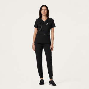Color: Negro - vista lateral Camisa Jaanuu Cesi Slim UltraSOFT en Medimed Honduras