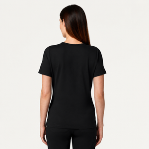 Color: Negro - vista detalle corte slim Camisa Jaanuu Cesi UltraSOFT en Medimed Honduras