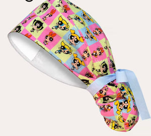 Gorro de quirofano ajustable con banda para el sudor, adecuado para hombres y mujeres