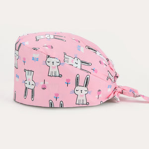 Gorro de quirofano ajustable con banda para el sudor, adecuado para hombres y mujeres