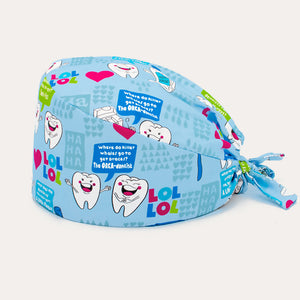 Gorro de quirofano ajustable con banda para el sudor, adecuado para hombres y mujeres