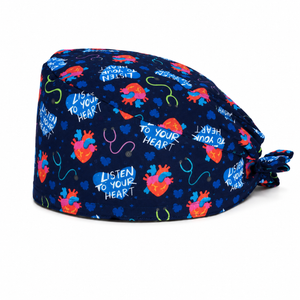 Gorro de quirofano ajustable con banda para el sudor, adecuado para hombres y mujeres
