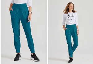 Pantalón de jogger de Grey's Anatomy, modelo GRSP527, con 7 bolsillos, diseñado para profesionales médicos que valoran la comodidad y la utilidad.