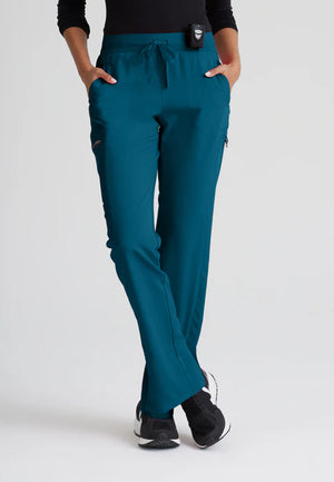 Color: Azul Caribe - vista frontal Pantalon Greys Anatomy Kim en Medimed Honduras