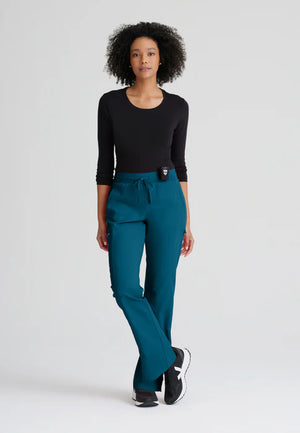 Color: Azul Caribe - vista lateral Pantalon Greys Anatomy Kim en Medimed Honduras
