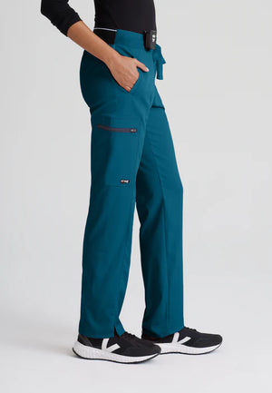 Color: Azul Caribe - vista posterior Pantalon Greys Anatomy Kim en Medimed Honduras