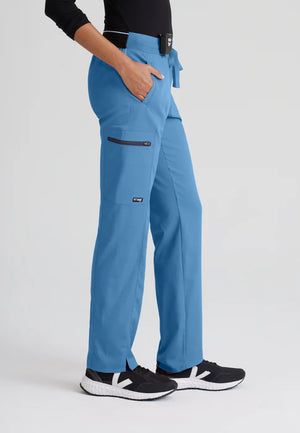 Color: Azul Cielo - vista posterior Pantalon Greys Anatomy Kim en Medimed Honduras