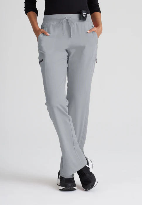 Color: Pewter - vista frontal Pantalon Greys Anatomy Kim en Medimed Honduras
