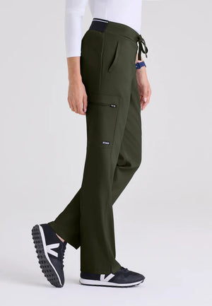 Color: Verde Olivo - vista lateral Pantalon Greys Anatomy Kim en Medimed Honduras