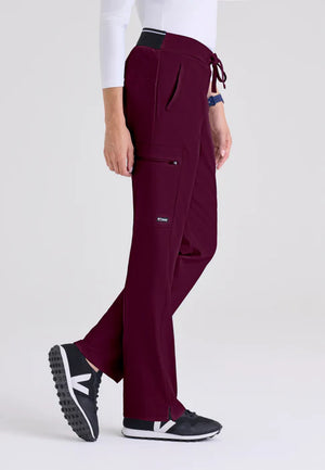Color: Vino - vista posterior Pantalon Greys Anatomy Kim en Medimed Honduras