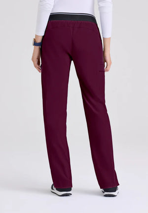 Color: Vino - detalle Pantalon Greys Anatomy Kim en Medimed Honduras