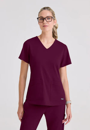 Color: Vino - vista frontal Camisa Greys Anatomy Emma en Medimed Honduras