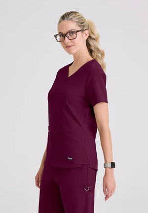 Color: Vino - vista posterior Camisa Greys Anatomy Emma en Medimed Honduras