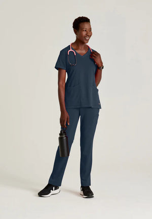 Color: Acero - vista lateral Camisa Greys Anatomy Serena en Medimed Honduras