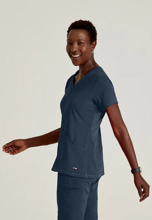 Color: Acero - vista posterior Camisa Greys Anatomy Serena en Medimed Honduras