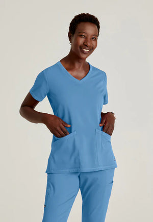 Color: Azul Cielo - vista frontal Camisa Greys Anatomy Serena en Medimed Honduras