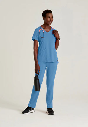 Color: Azul Cielo - vista lateral Camisa Greys Anatomy Serena en Medimed Honduras